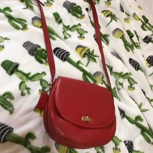 Authentic Coach Cherry Red Crossbody Purse